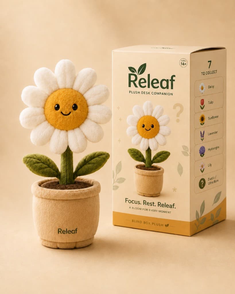 Daisy plush desk companion